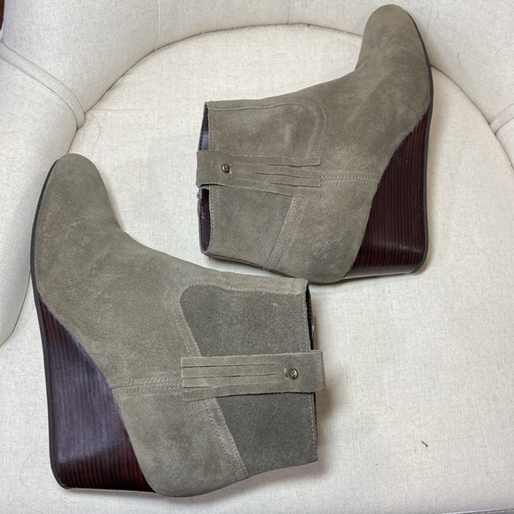 Cole Haan Grand OS Suede Wedge Booties 8 - Picture 5 of 7